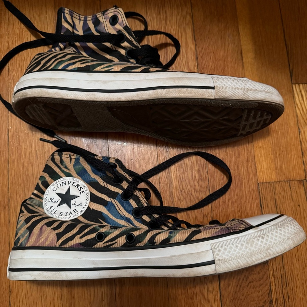 Converse Multi Color Zebra Print High Tops - image 1